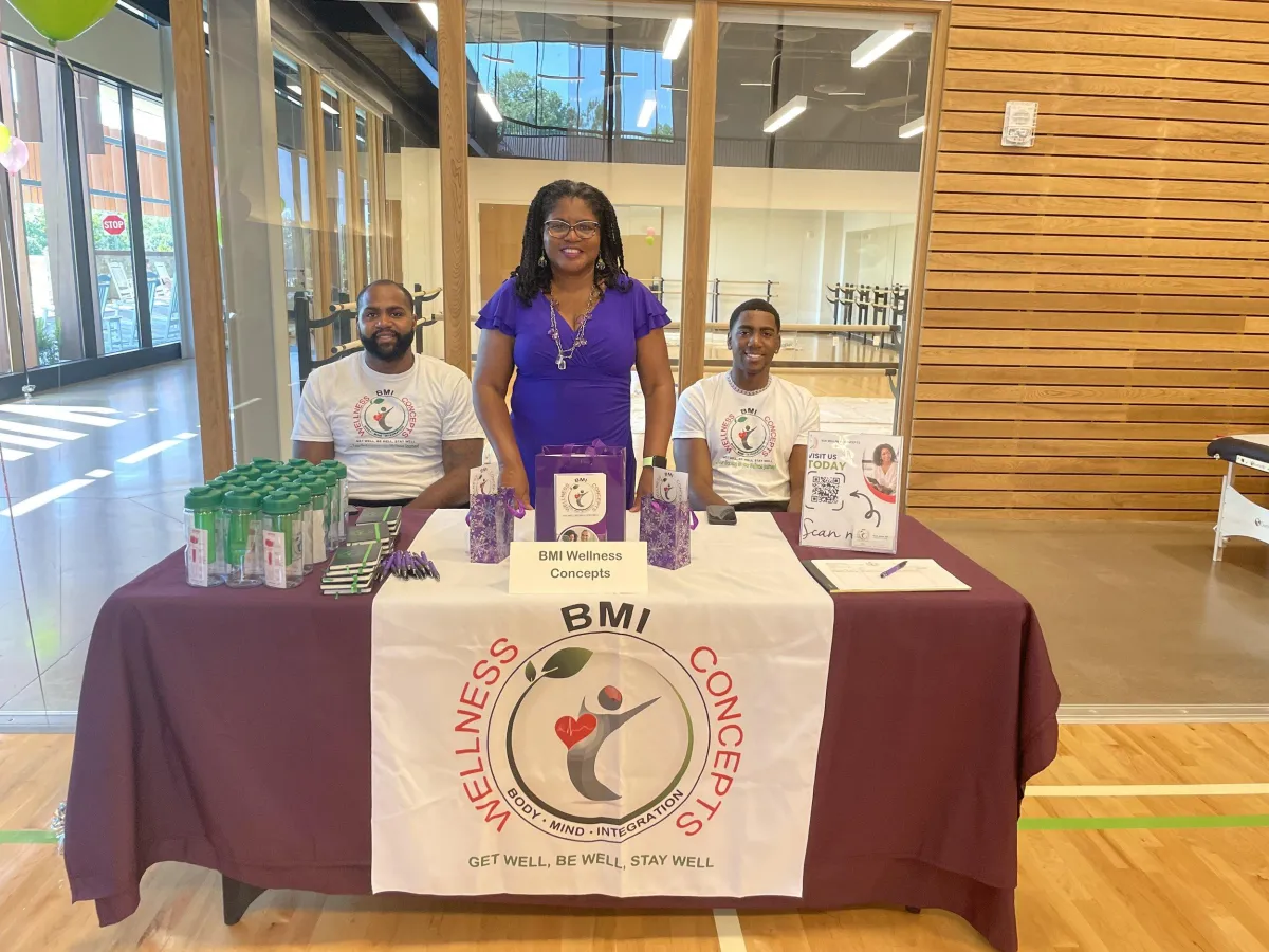 Dr. Sherri James with her family at a wellness event